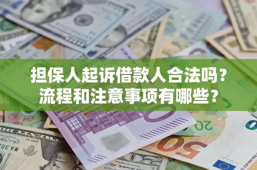 北京担保人起诉借款人合法吗？流程和注意事项有哪些？