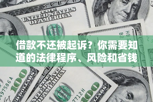 北京借款不还被起诉？你需要知道的法律程序、风险和省钱技巧